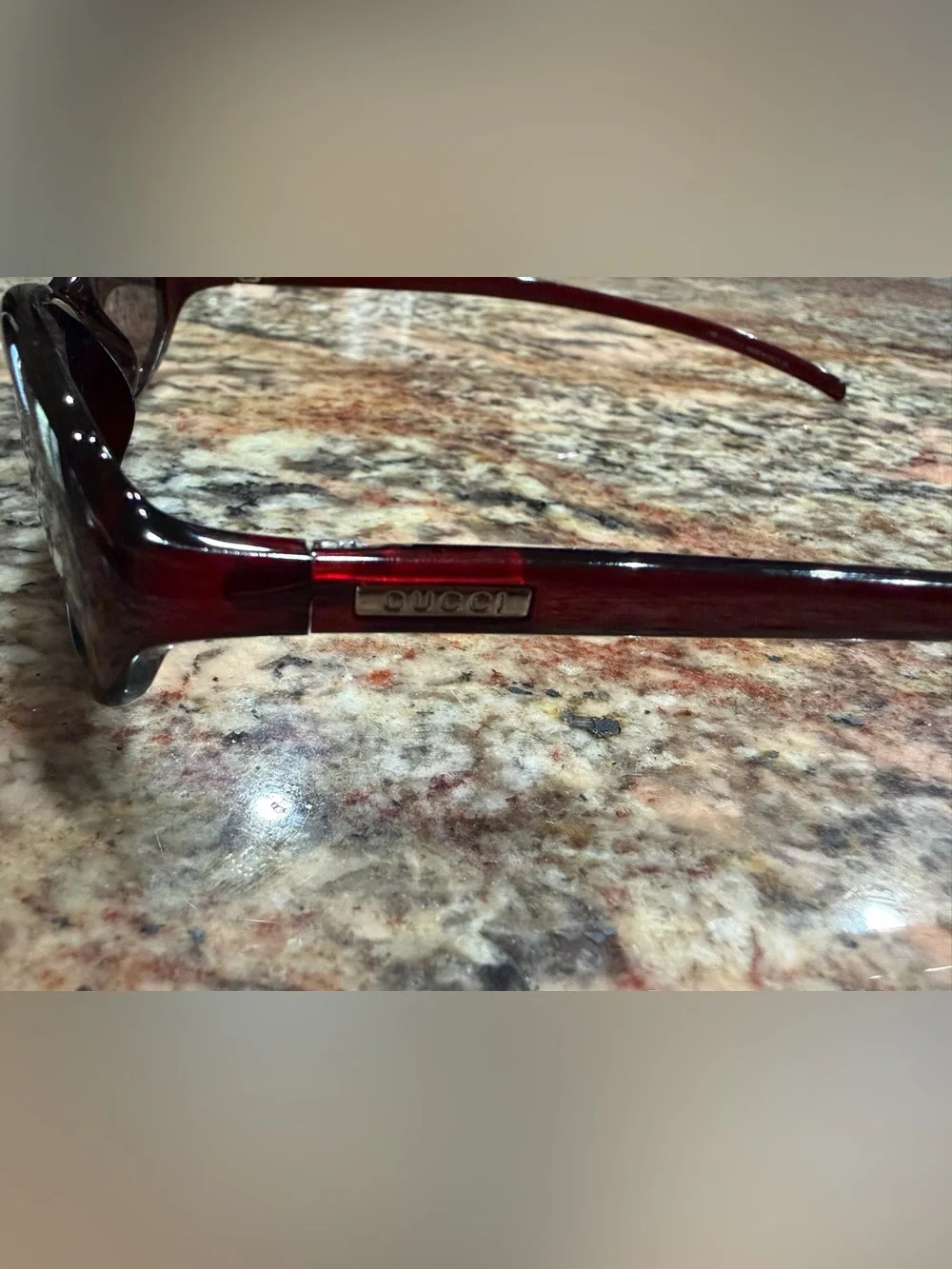 Gucci Vintage Small Brown Tinted Oval Sunglasses